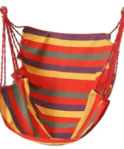 Decor Garden Multicolour High Capacity Hanging Hammock Swing Chair (130cm) - Red, Yellow