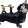 Decor Garden Resin Dog Eating Gnome Statue 24cm