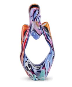 Decor Yoga Ornament Graffiti Abstract Thinker Statue 12cm