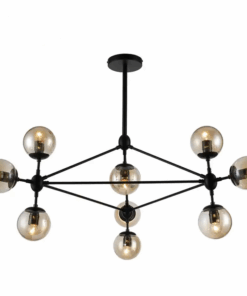 Decorative Black Industrial Glass Chandeliers