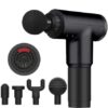 Deep Tissue Massage Gun with 4 Changeable Heads - Black/Silver