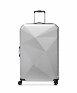 Delsey Karat 2.0 55cm Cabin Trolley Hard Case 4D Wheels Securitech Zip - Silver