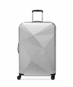 Delsey Karat 2.0 76cm Check-In Trolley Hard Case 4D Wheels Securitech Zip - Silver
