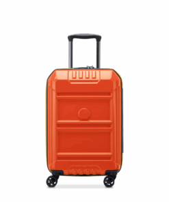 Delsey Rempart 55cm Cabin Trolley Case 4D Wheels Security Zip - Orange