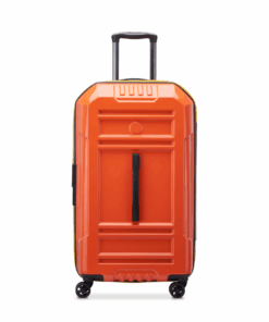 Delsey Rempart 73cm Trunk Luggage 4D Wheels Security Zip - Orange