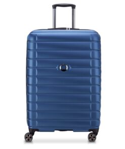 Delsey Shadow 5.0 82cm 4 Wheel Trolley Case Hard Luggage with TSA Lock - Blue