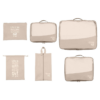 Deluxe 6-Piece Travel Organiser Set - Beige