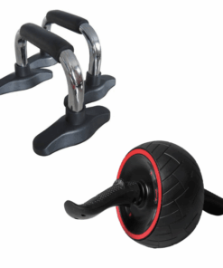 Deluxe Ab Roller Wheel & Push Up Bars Combo
