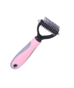 Dematting Comb and Grooming Tool for Cats & Dogs Pink Small