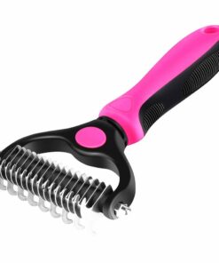 Dematting Comb & Grooming Tool for Cats & Dogs - Pink, Black