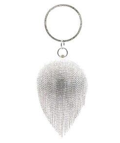 Design Women Fashion Clutches Evening Bags-Silver