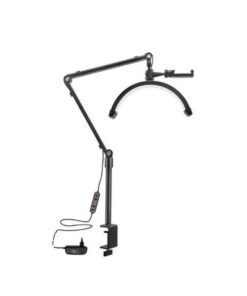 Desktop Stand With LED Light,Half Moon, for Live Streaming-3000-6000K-HD-M3