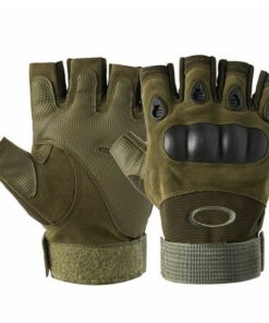 DH - Outdoor Half Finger Hard Knuckle Military Tactical Gloves - L