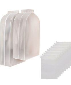 DHAO 2 Piece Peva Clothing Dustproof Cover Bags with Portable Shoes Bag