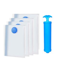 DHAO 4 Pack Vacuum Storage Bags Space Saver Bags With Hand Pump