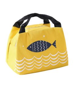 DHAO-Picnic Bag Portable Lunch Box Picnic Food Storage Bag Yellow Handbag