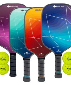 Diadem RUSH Pickleball Set - 4 x Rush Paddles and 4 x PB Balls