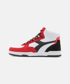 Diadora Raptor High SL Men's Sneakers - White / High Risk Red / Black - UK 7.5