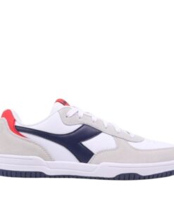 Diadora Raptor Low SL Men's Sneakers - White / Peacoat / High Risk Red - UK 6