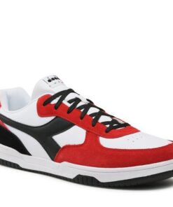Diadora Raptor Low SL Sneakers - White/High Risk Red/Black - UK 7