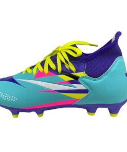 Diadora - Sonic GS Soccer Boot - Unisex Sky Blue/Yellow/Purple - UK 5
