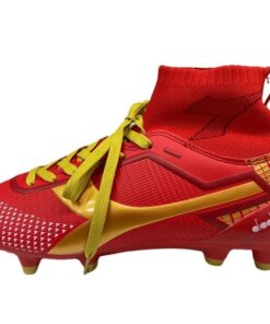 Diadora - Unisex Kinetic Firefly 2.0 Soccer Boot - Built-in Elasticated Soc - Red - UK 8