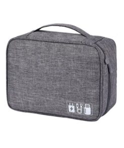 Digital Travel Cable Charger Accessory Bag - 917 - Black - Grey