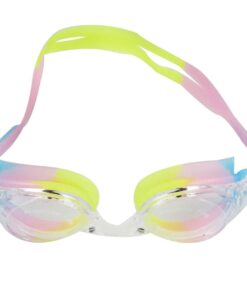 Diving, Skiing and Swimming Goggles Silicone Goggles With Casing - Two Tone Color - pink/yellow