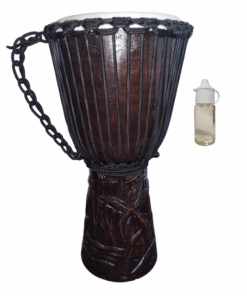 Djembe Drum Dark Palm Tree With Treatment Oil 24cm x 50cm