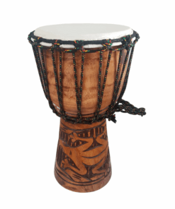 Djembe Hand Drum Deep Carving - Gecko 30cm