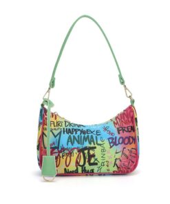 DK'S PU Poison Ivy Shoulder Handbag Multi-Coloured