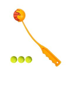 Dog Ball Slinger with 3-pack Tennis Balls (65 x 5cm) - Yellow
