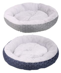 Dog Bed Cat Bed Donut Round Warm Pet Bed 2 Piece Set