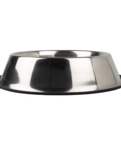 Dog Bowl - Stainless Steel - Non Tip - Anti Skid - 34cm / 198ml - 4 Pack