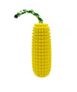 Dog Chew Toy Puppy Clean Corn Toothbrush Interactive Bite Resistant Squeaky