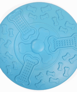 Dog Frisbee Soft Rubber Flexible Flying Disc Pet Dog Toy - Blue