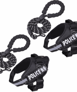 Dog Harness and Leash for Large Dog No-Pull Reflective Dog Vest -2 Pack