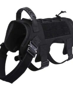 Dog Heavy Duty Harness Vest - Black M - M