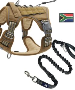 Dog Leash And Harness - No Pull Tactical Dog Harness + SA Patch + Leash