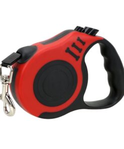 Dog Leash Retractable - 5M - Red, Black