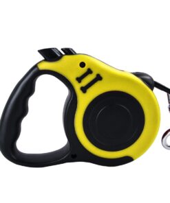 Dog Leash Retractable - 5M - Yellow, Black
