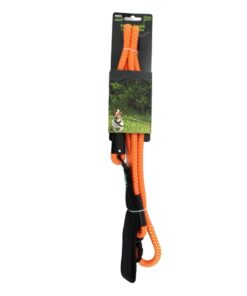 Dog Leash with Matte Black Safety Clasp - Orange