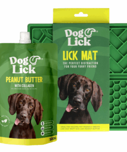 Dog Lick 500g Peanut Butter With Collagen and Lick Mat for Dogs