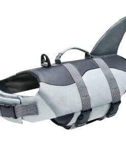 Dog Life Jacket Dog Water Vest Flotation Swim Life Vest with Handle - L