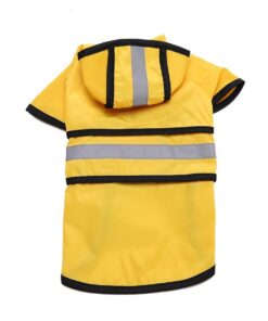 Dog Pet Raincoat With Reflective Strip, Windproof & Waterproof Rain Jacket
