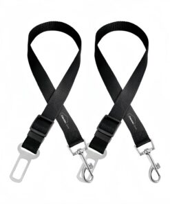 Dog Seat Belt Dog Car Seatbelt Leash Adjustable Pet Seat Belts2PCS - Black
