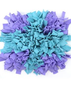 Dog Snuffle Mat Soft Pet Nose Work Smell Snuffle Mat Feeding Foraging Skill - Blue+Purple