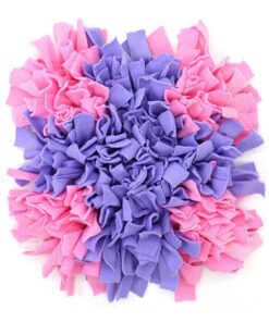 Dog Snuffle Mat Soft Pet Nose Work Smell Snuffle Mat Feeding Foraging Skill - Pink+Purple 2