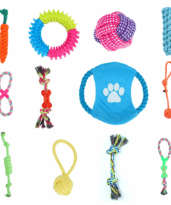 Dog Toys 12 Piece of Interactive Molar & Rope Set for All Dogs