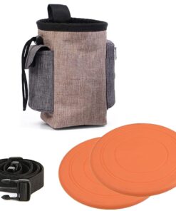 Dog Treat Pouch Training Bag with Frisbee Set